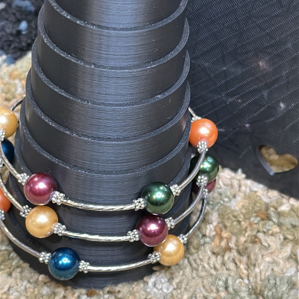 Memory Wire Wrap Bracelet With Multiple Colors Of… - image 4